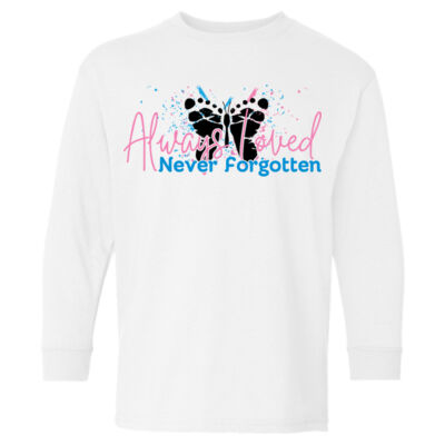 White Youth Heavy Cotton Long Sleeve Thumbnail