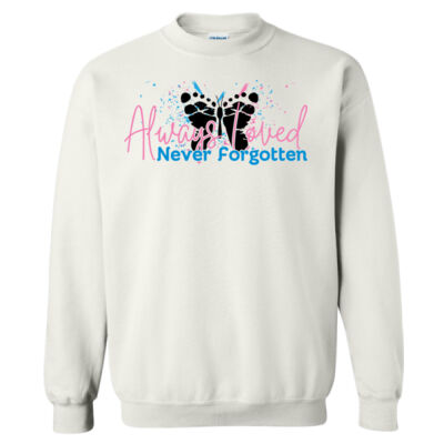 White Adult Heavy Blend Crewneck Thumbnail